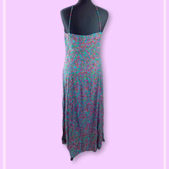 Vintage Cottagecore Floral Maxi Dress Festival 80s - Picture 5 of 6